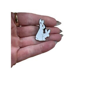 DO IT LIKE RABBITS White Bunny Enamel Pin